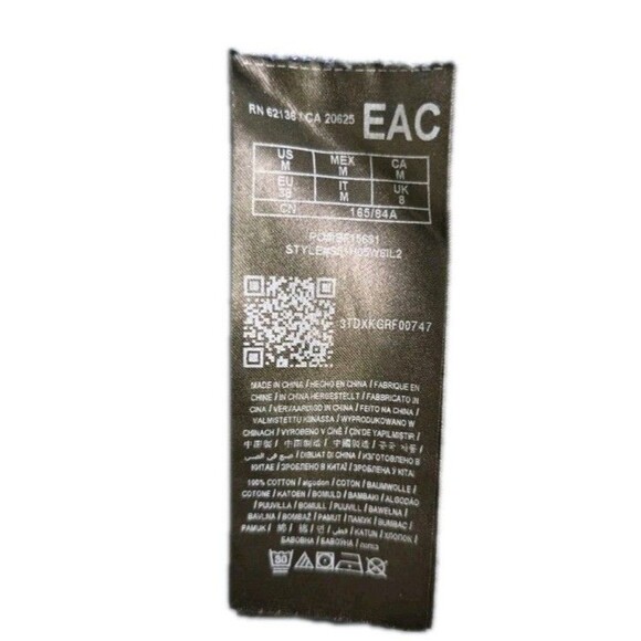 Guess Women's Medium Blue White Polka Dot Pearl Snap Western Shirt - Picture 3 of 4